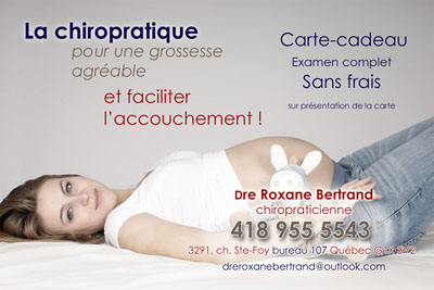 un petit cadeau pour la futur maman et le bébé à naître. de la clinique chiropratique ste-foy